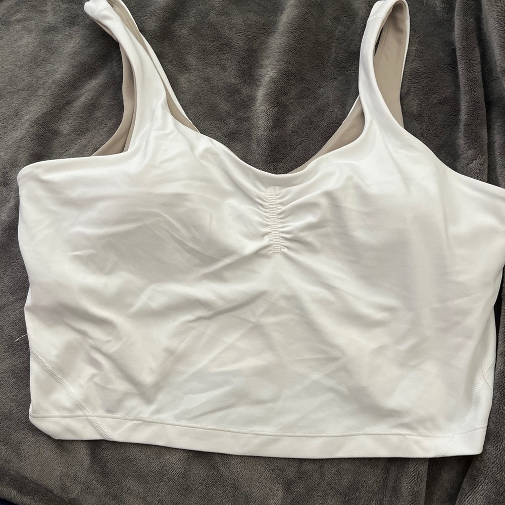 Lululemon align tank gathered front white 12.